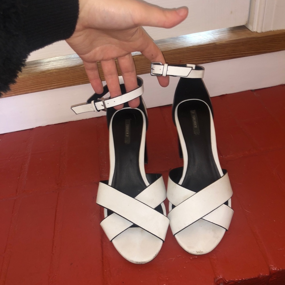 White Strappy Heels